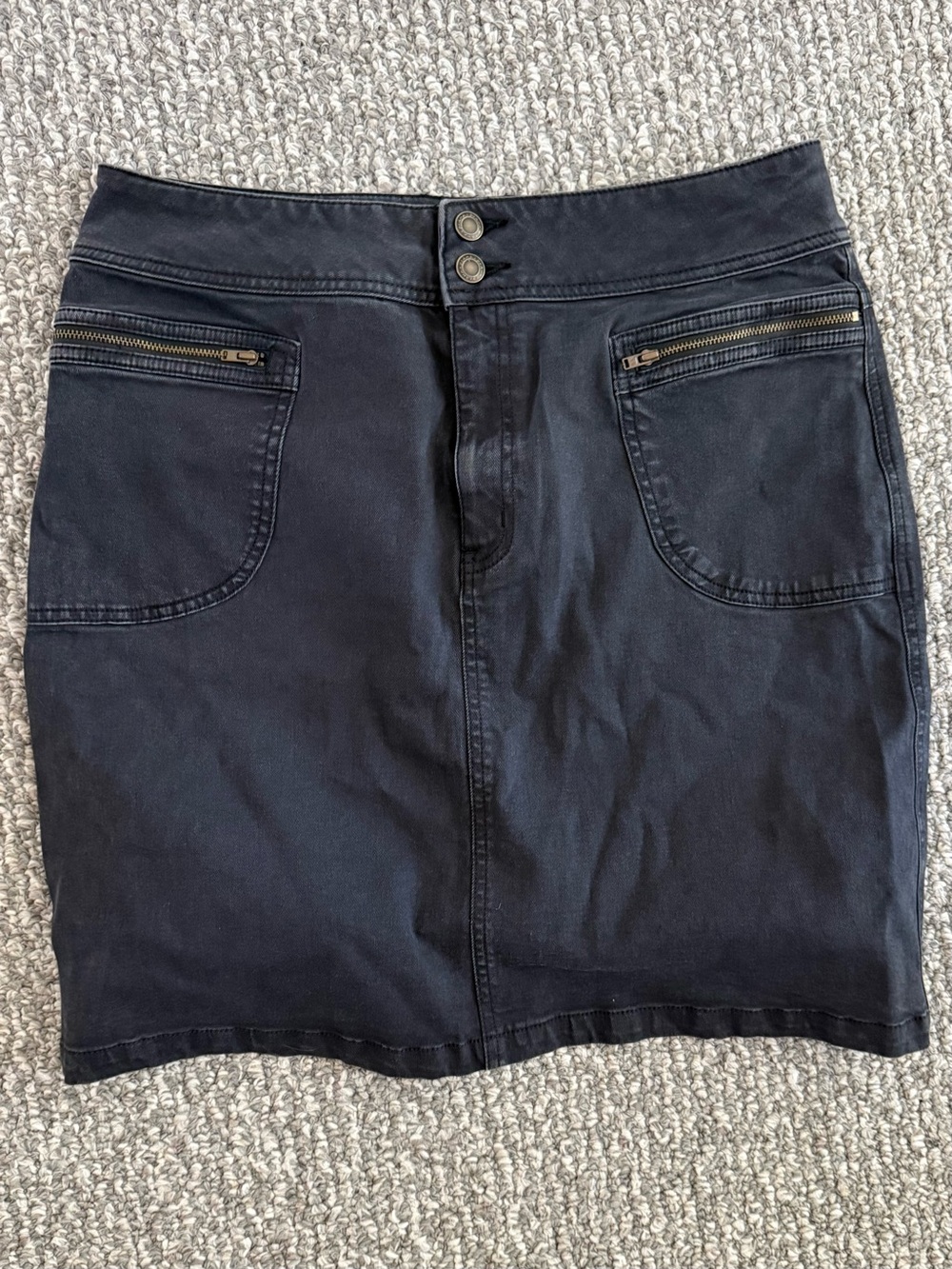 Prana Black Mini Skirt with Zip Pockets
